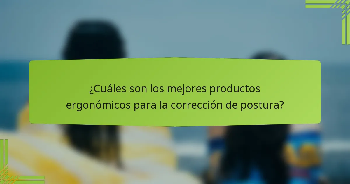 ¿Cuáles son los mejores productos ergonómicos para la corrección de postura?