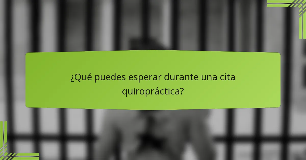 ¿Qué puedes esperar durante una cita quiropráctica?